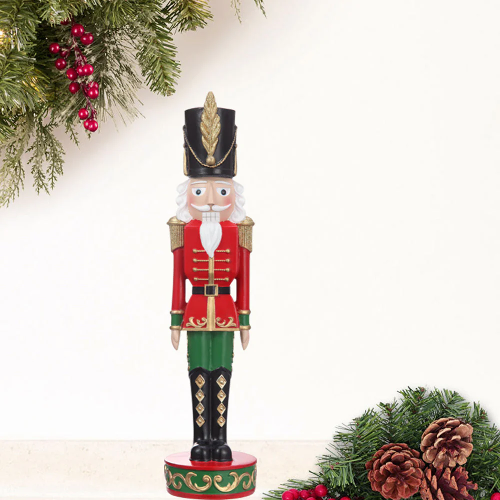 12.75 Inch Classic Red and Green Decorative Christmas Nutcracker - Image 5