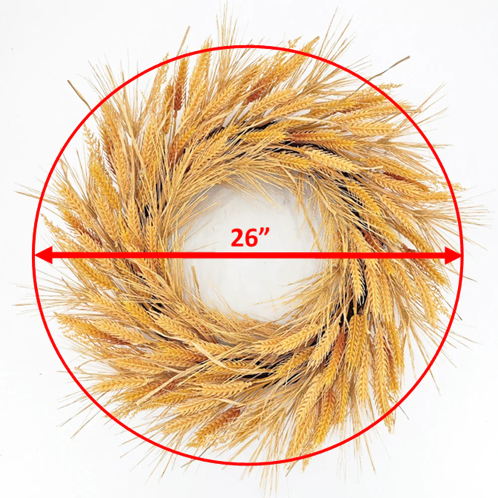 26 Inch Harvest Wheat Wreath - Image 5