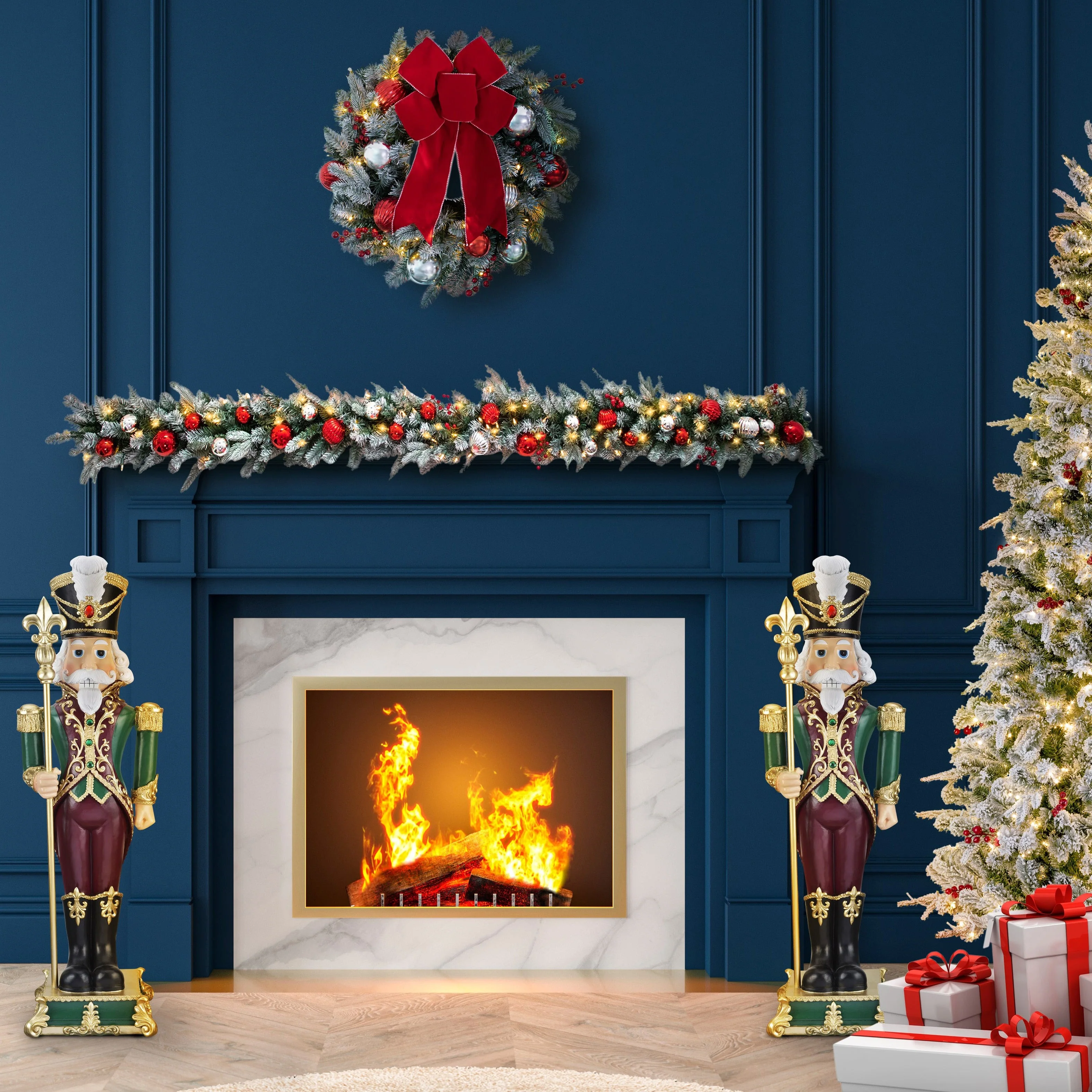35 Inch Nutcracker with Fleur de Lis - Image 3