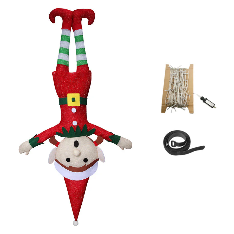 36 Inch Tall Inept Elf Girl with Warm LED Lights - Image 3