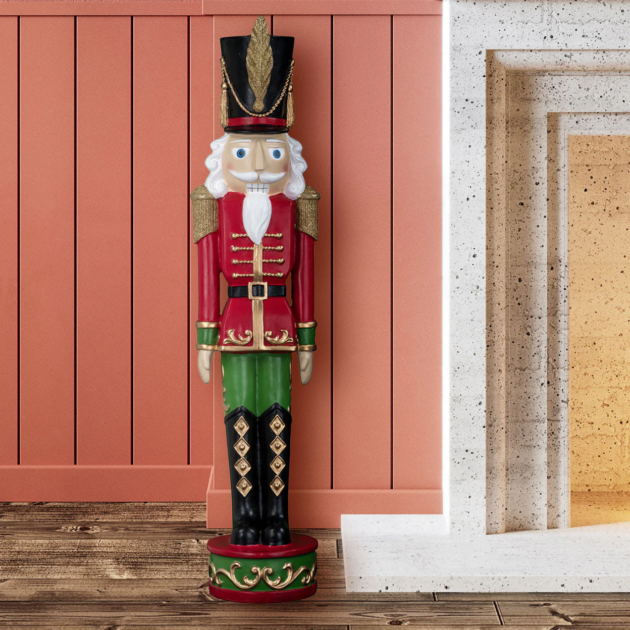 37 Inch Decorative Christmas Nutcracker Classic Red/Green - Image 4