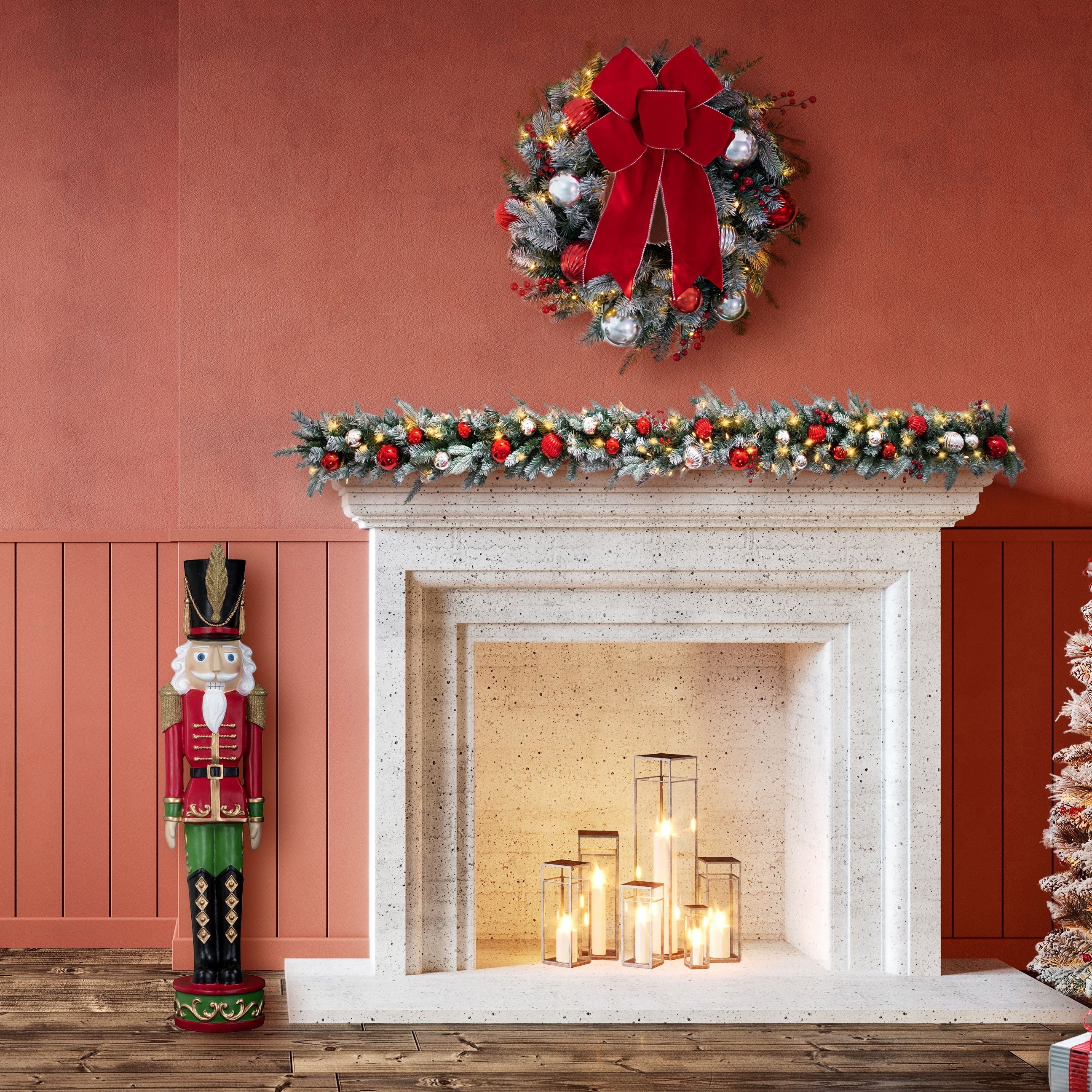 37 Inch Decorative Christmas Nutcracker Classic Red/Green - Image 5