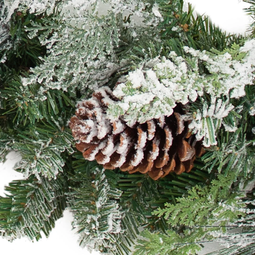 6 Foot Snowfall Creek Pre-lit Christmas Garland - Image 5