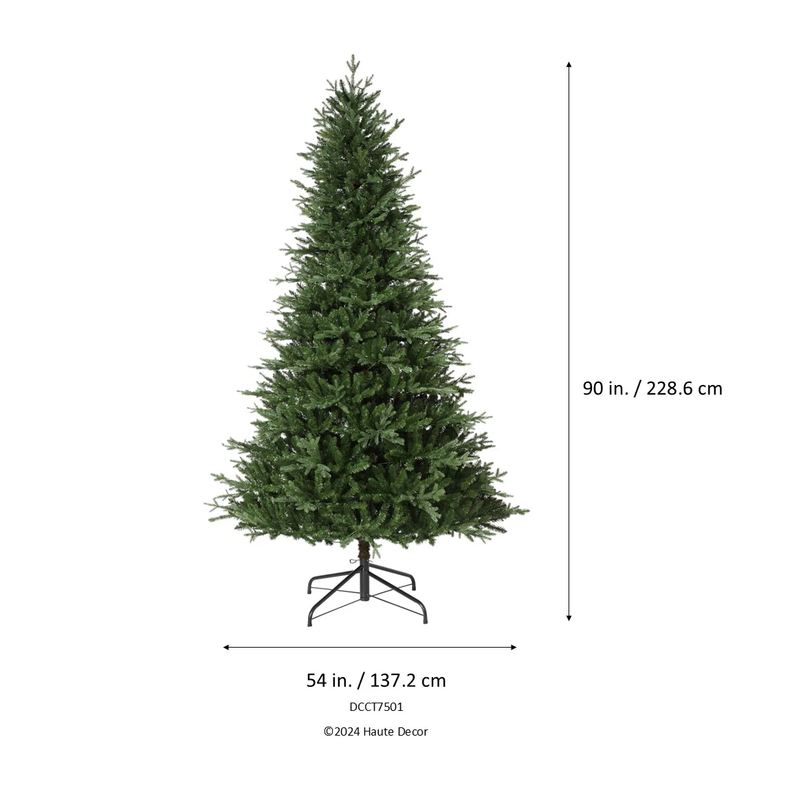 7.5 Foot New Haven Fraser Fir Pre-Lit Artificial Christmas Tree - Image 7