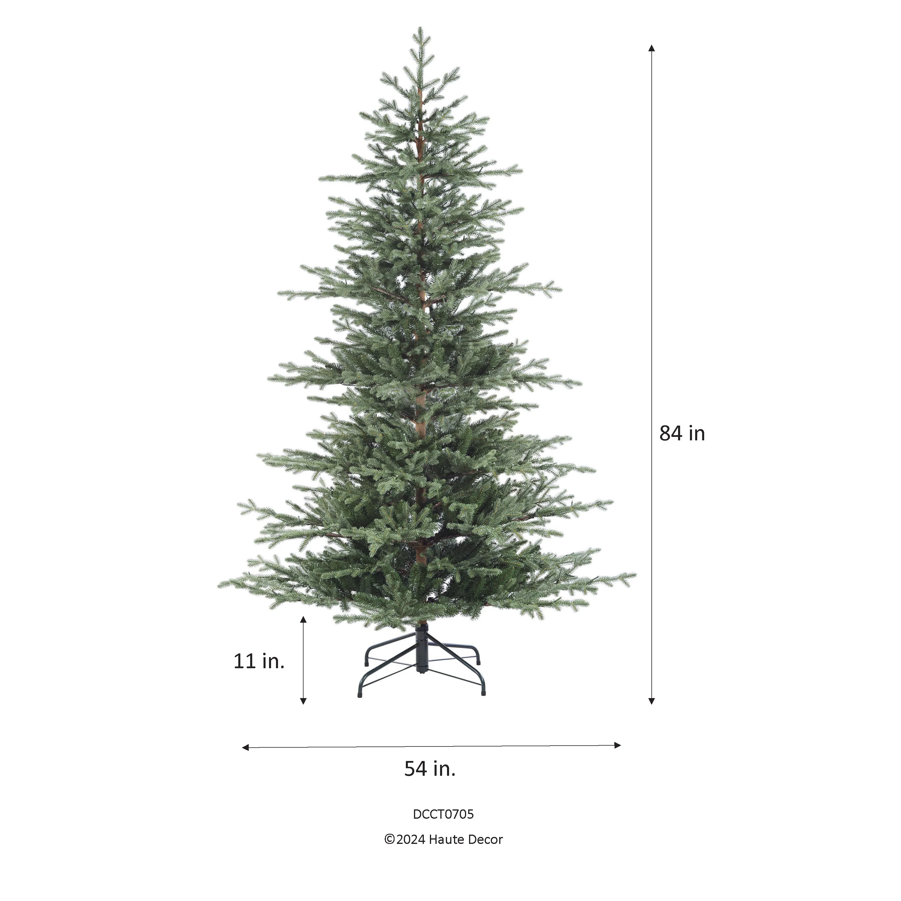 7 Foot Pre-Lit Alberta Alpine Fir Christmas Tree with 400 Warm White LED Lights - Image 6
