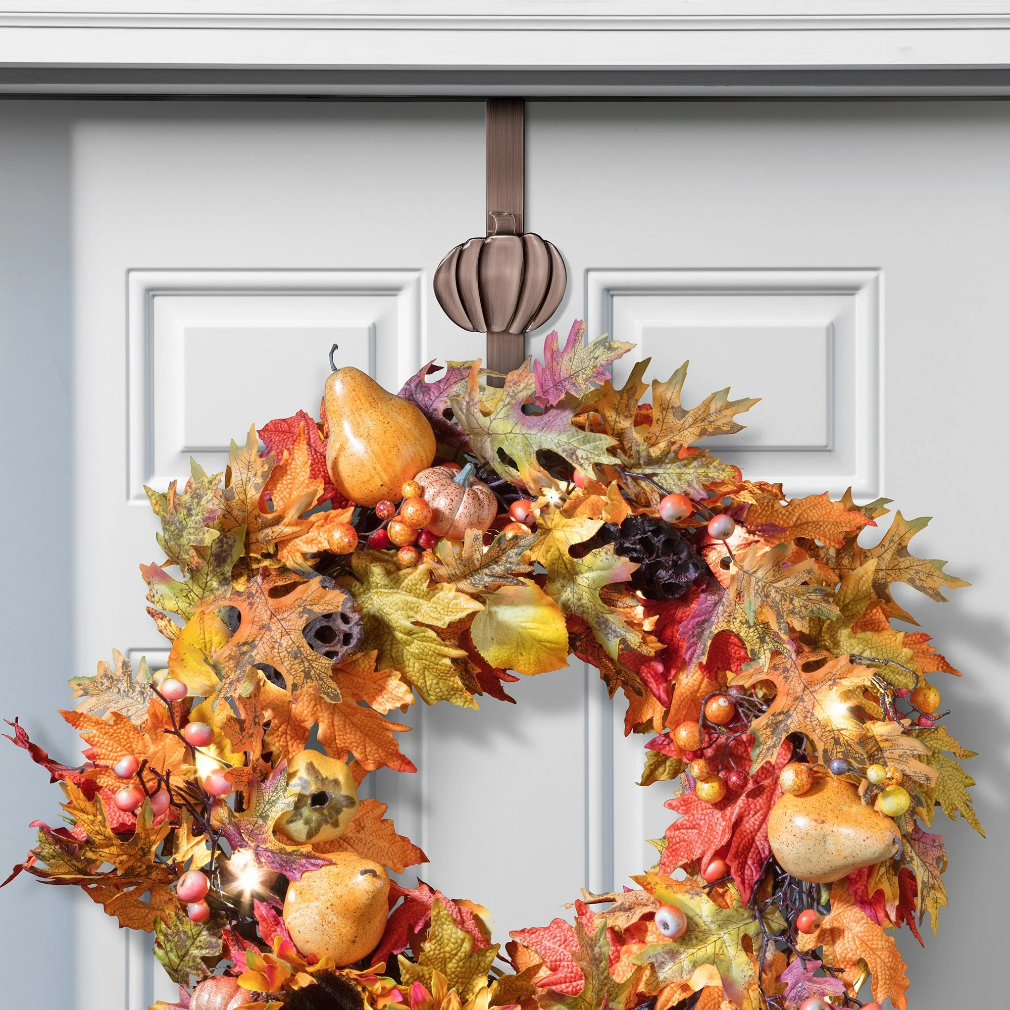 Adapt Adjustable Wreath Hanger, Top & Length Adjustable with 4 Interchangeable Icons - Oil-Rubbed Bronze - Image 5