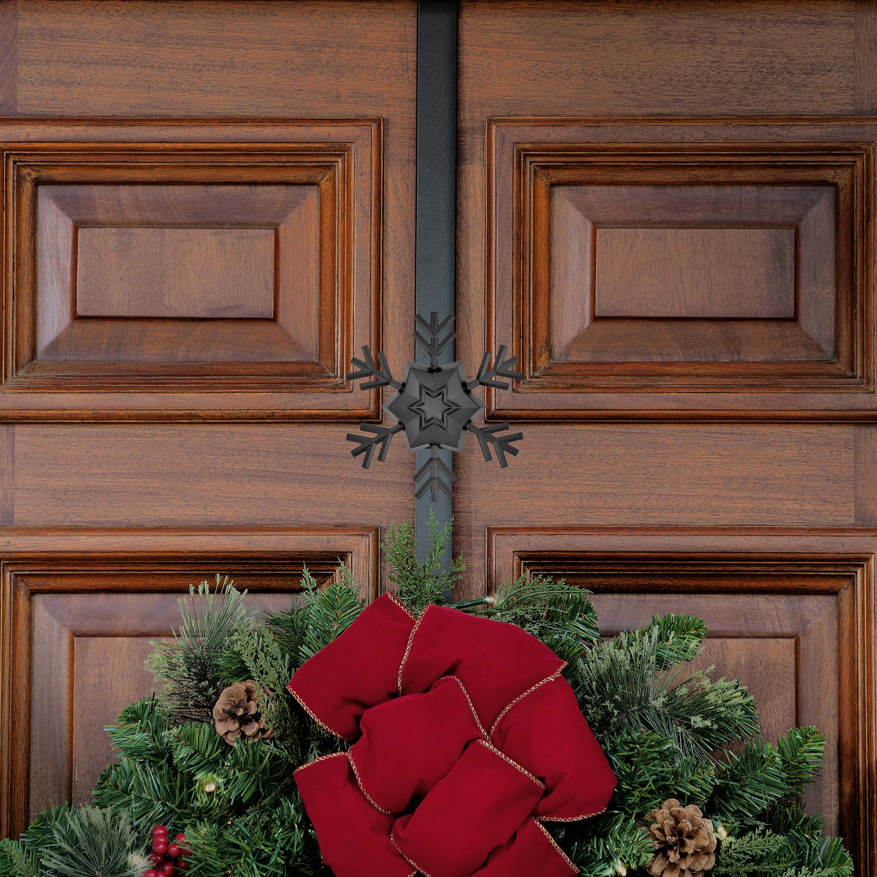 Adapt Adjustable Length Wreath Hanger with 4 Interchangeable Icons - Black - Image 3