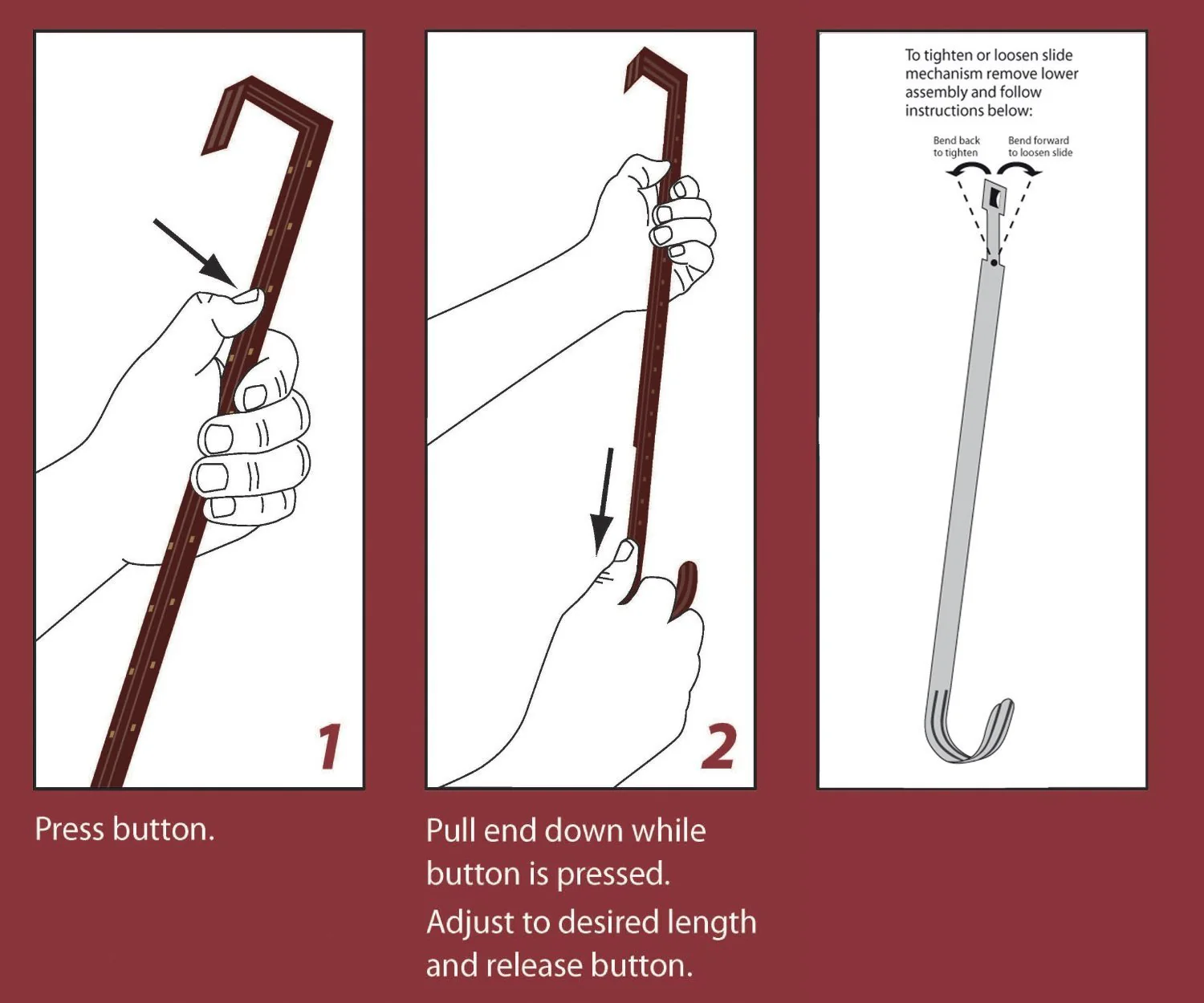 Adapt Adjustable Wreath Hanger, Top & Length Adjustable with 4 Interchangeable Icons - Black - Image 10
