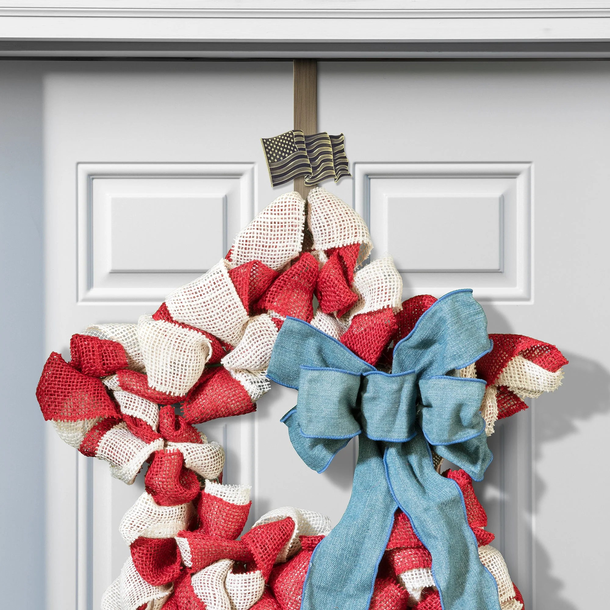 Adapt Adjustable Length Wreath Hanger with 4 Interchangeable Icons - Antique Brass - Image 4