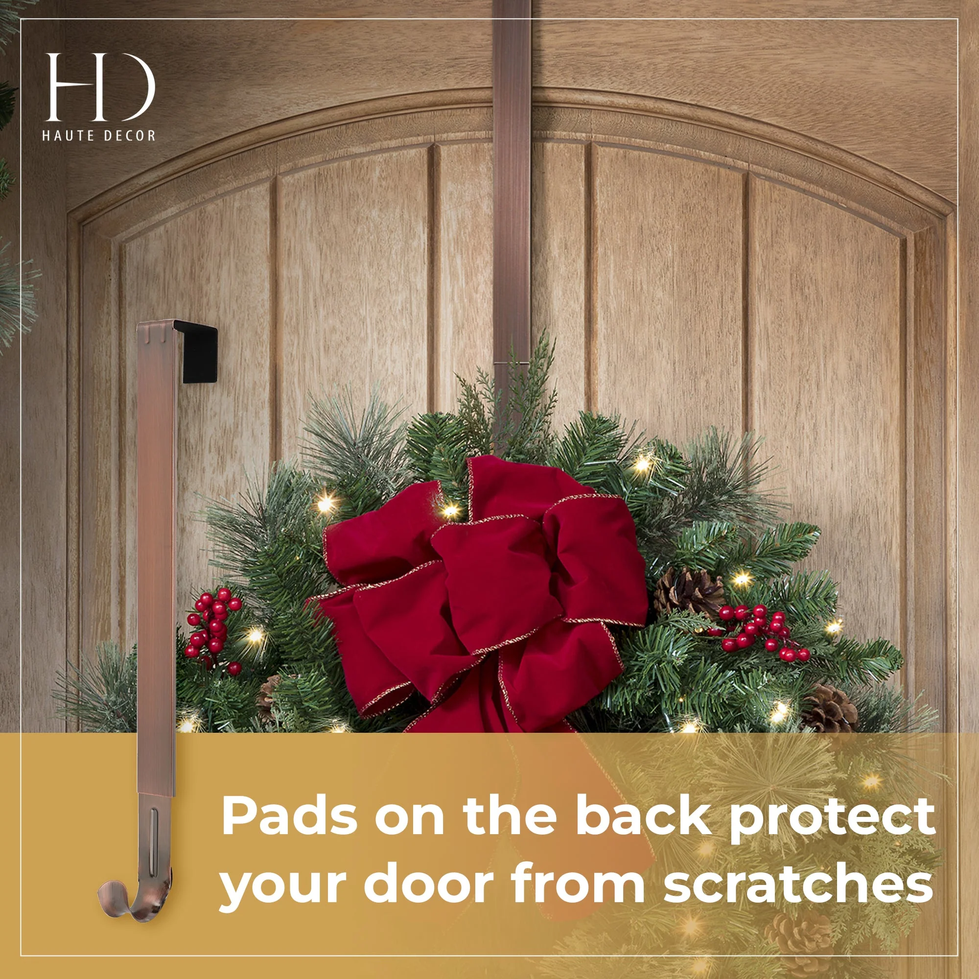 Adapt Adjustable Length Wreath Hanger with 4 Interchangeable Icons - Oil-Rubbed Bronze - Image 19