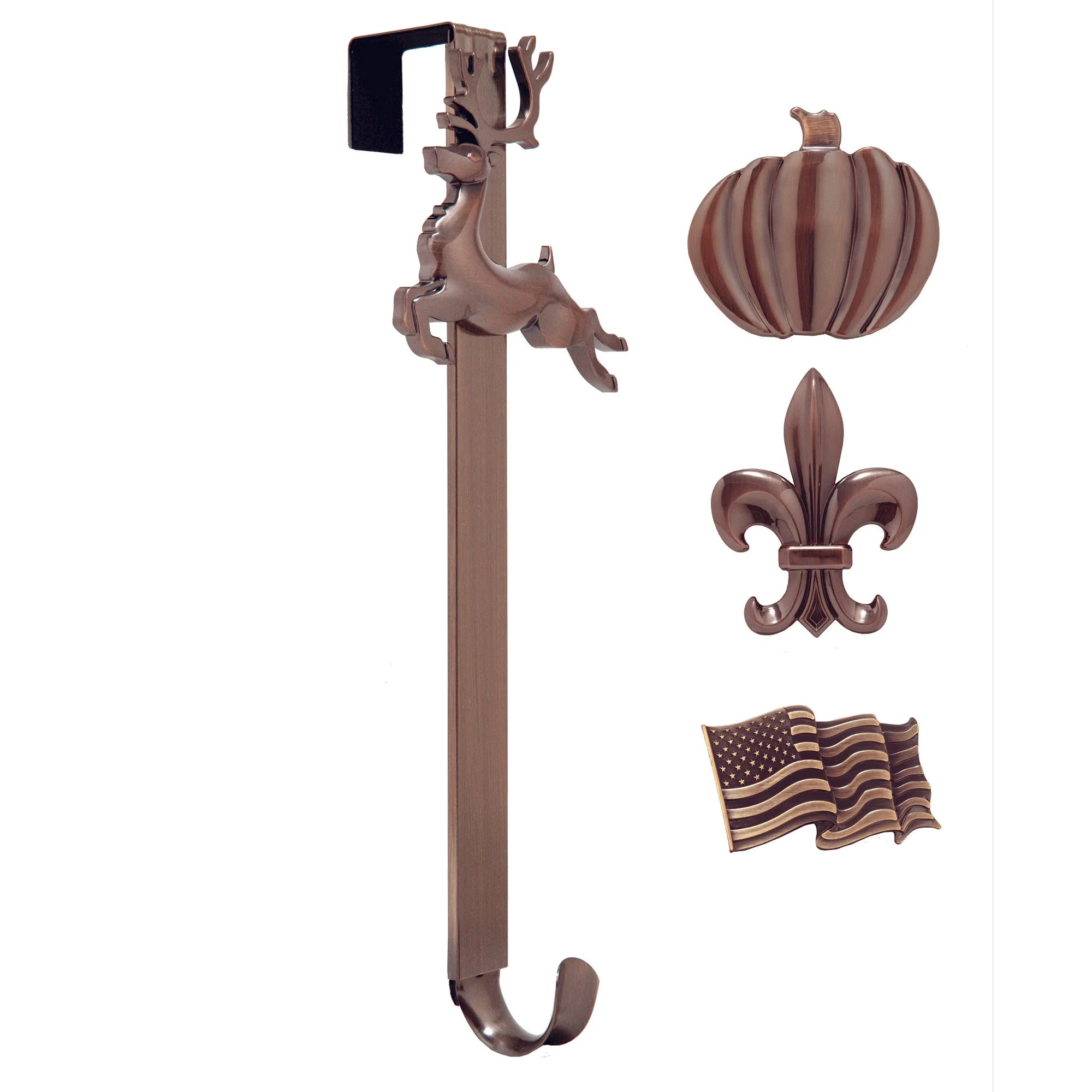 Adapt Adjustable Length Wreath Hanger with 4 Interchangeable Icons - Oil-Rubbed Bronze - Image 3