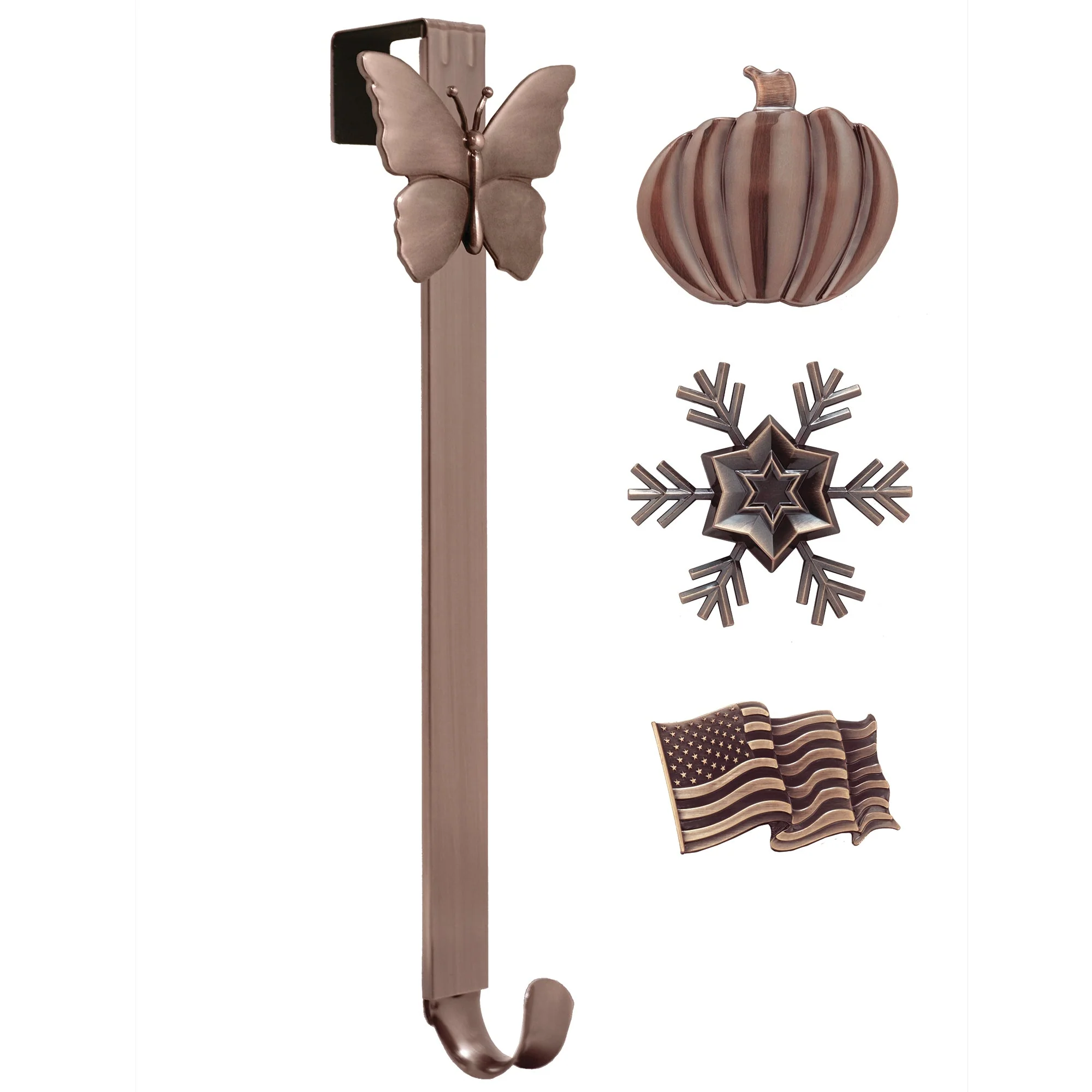 Adapt Adjustable Length Wreath Hanger with 4 Interchangeable Icons - Oil-Rubbed Bronze - Image 5