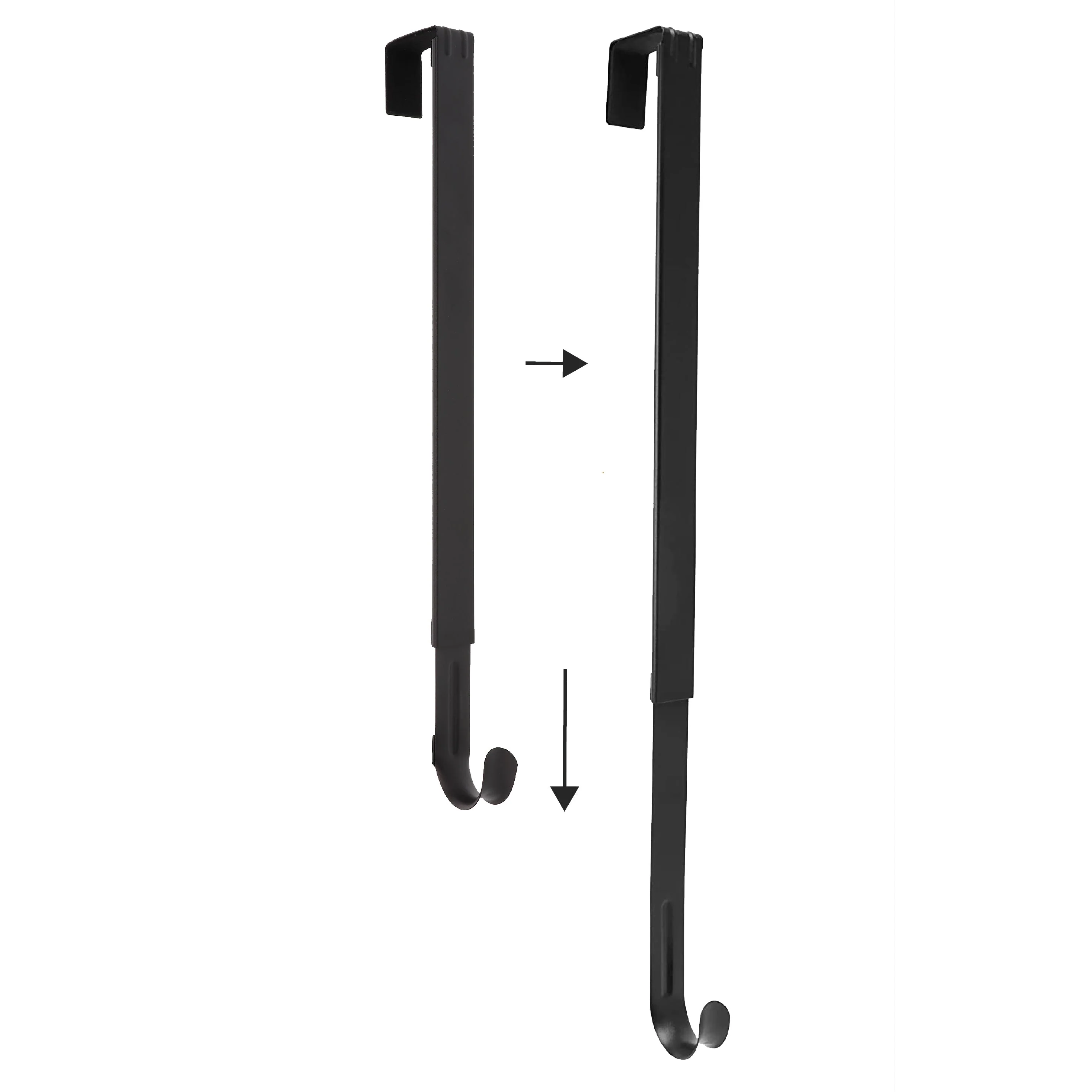Adapt Adjustable Wreath Hanger with Fleur-de-lis Icon - Matte Black - Image 9