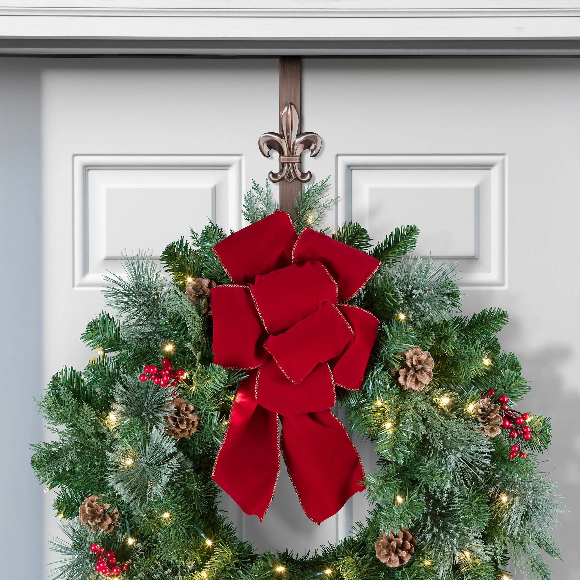 Adapt Adjustable Wreath Hanger with Fleur-de-lis Icon - Oil-Rubbed Bronze - Image 13