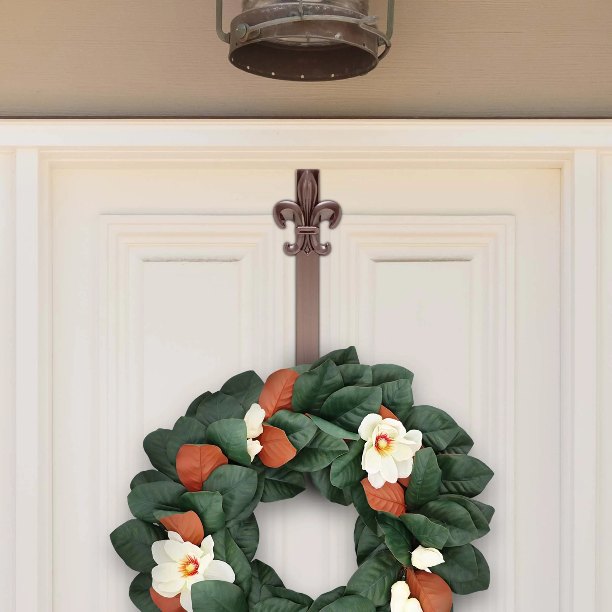 Adapt Adjustable Wreath Hanger with Fleur-de-lis Icon - Oil-Rubbed Bronze - Image 3