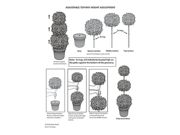 Artificial Adjustable Boxwood Topiary - Made from 100% Recycled Plastic - Image 11