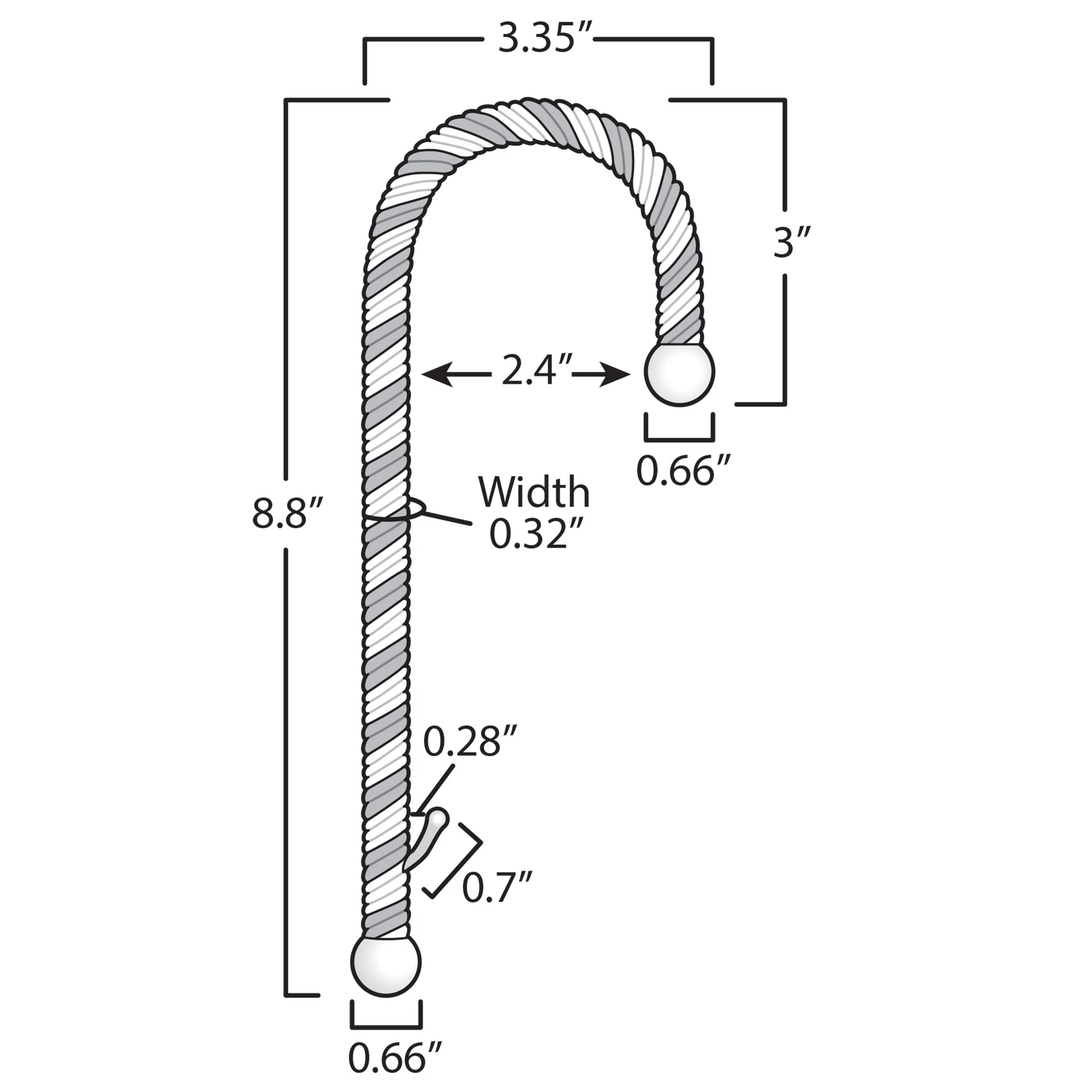 Candy Cane Stocking Holder - 4 Pack - Classic - Image 3