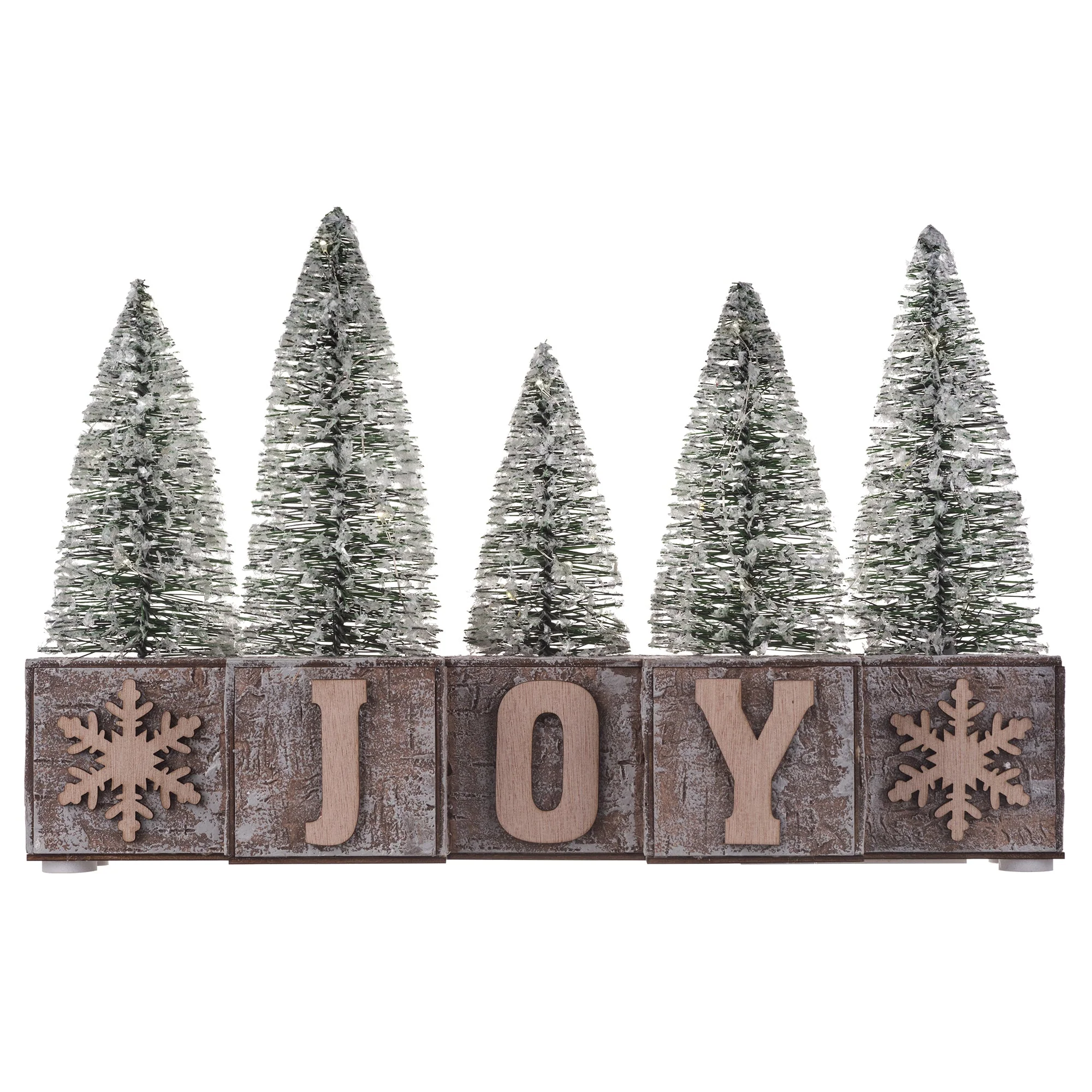 Christmas JOY LED Pre-Lit Tabletop Decorative Wood Blocks - Image 3