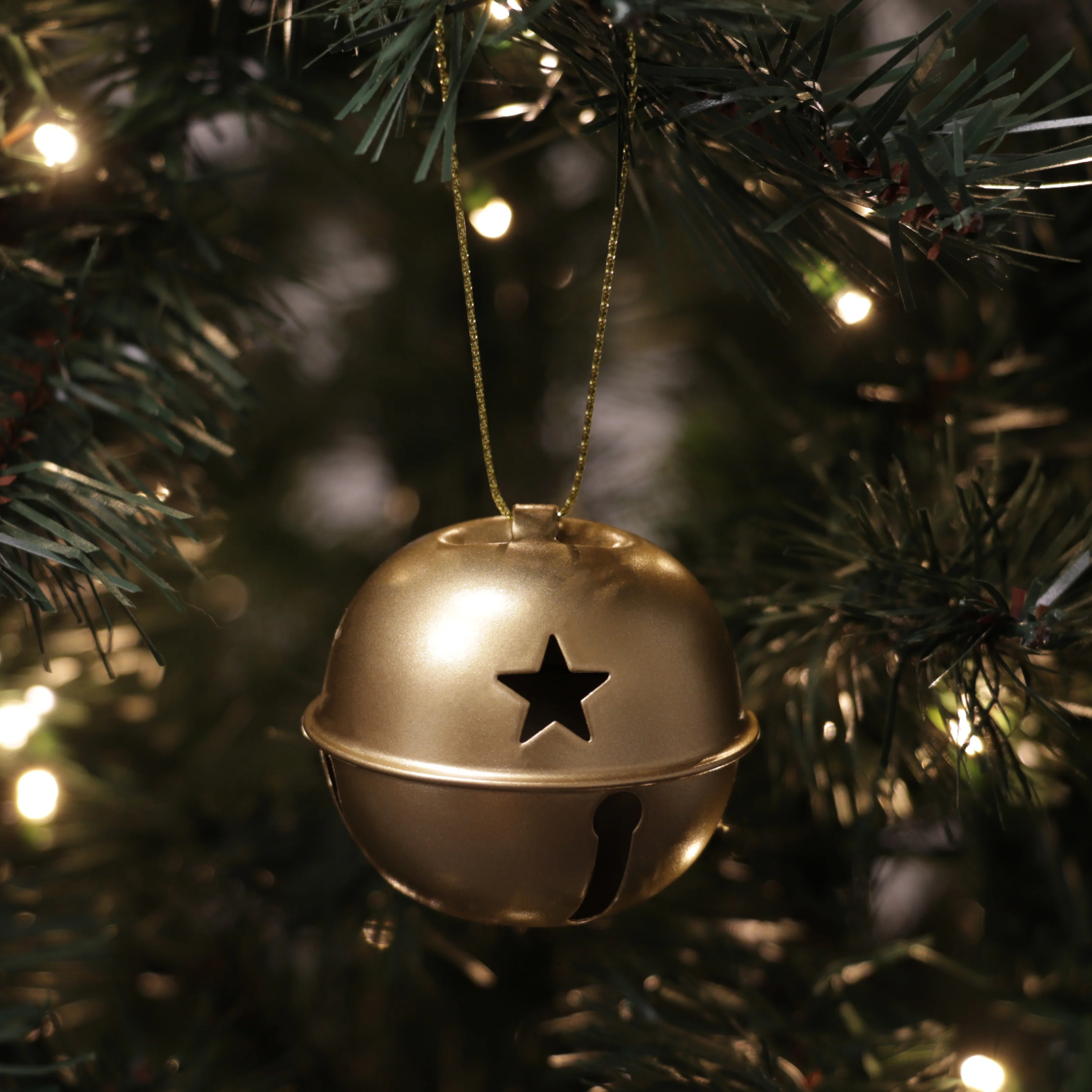 Jingle Bell Ornaments (small version) - 12 Pack - Burnished Gold - Image 4