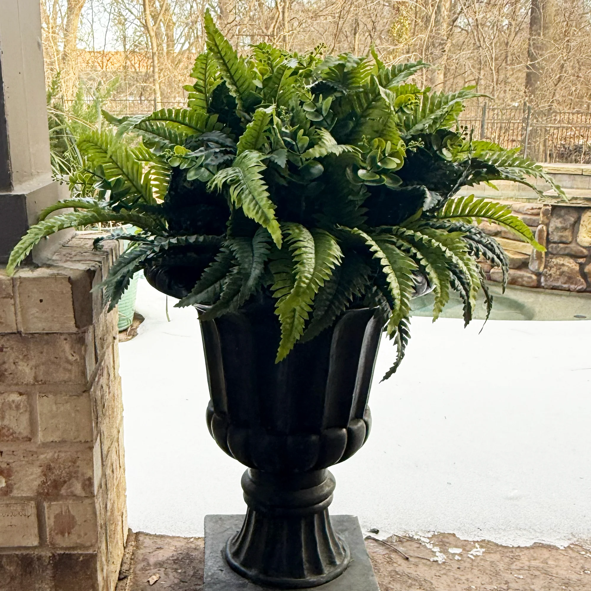 Fern and Eucalyptus Urn Filler with Adjustable Height - Image 3