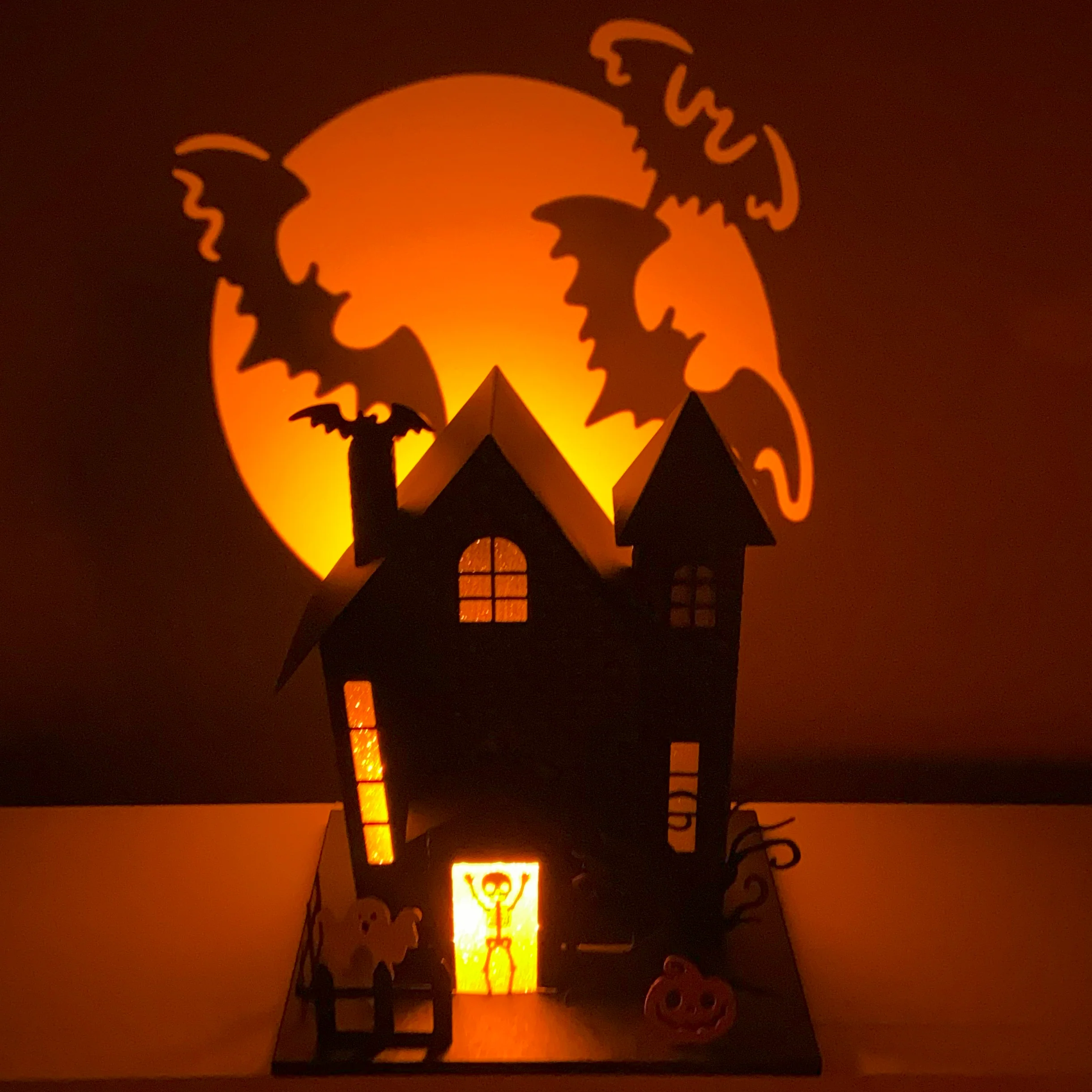 Halloween Haunted House with Bat Projection - Image 11