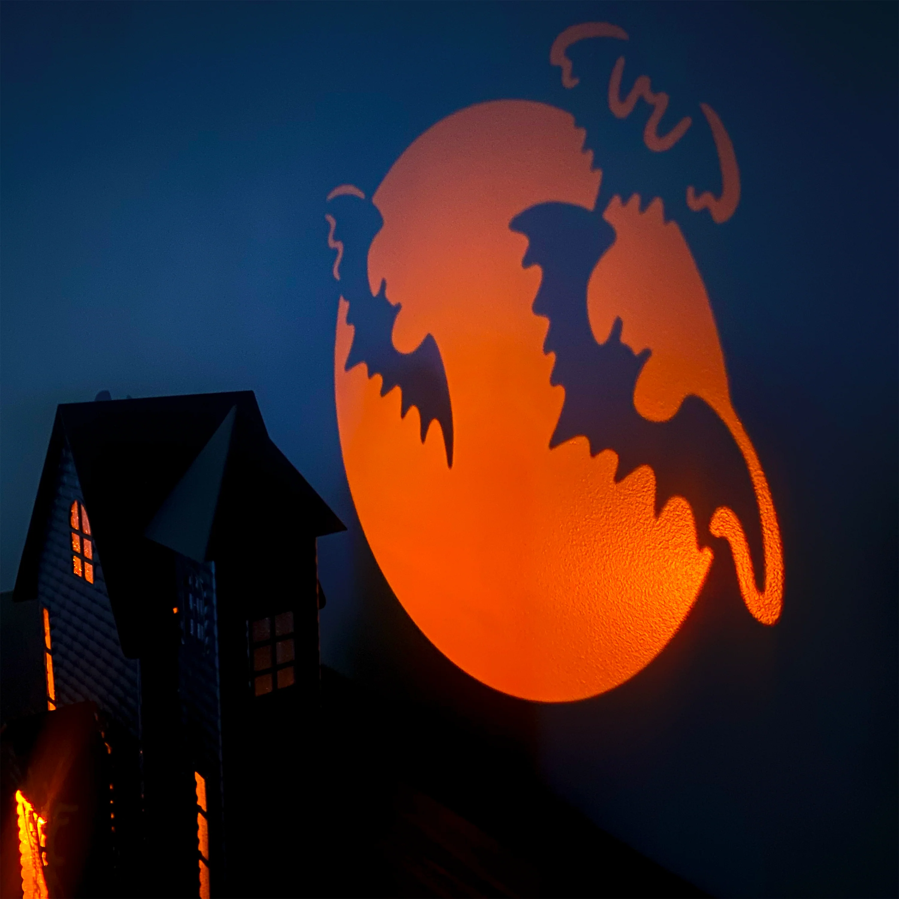Halloween Haunted House with Bat Projection - Image 4