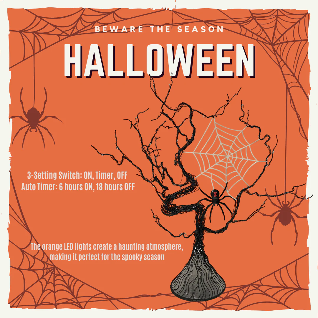 Halloween Tree with Spider - Image 4