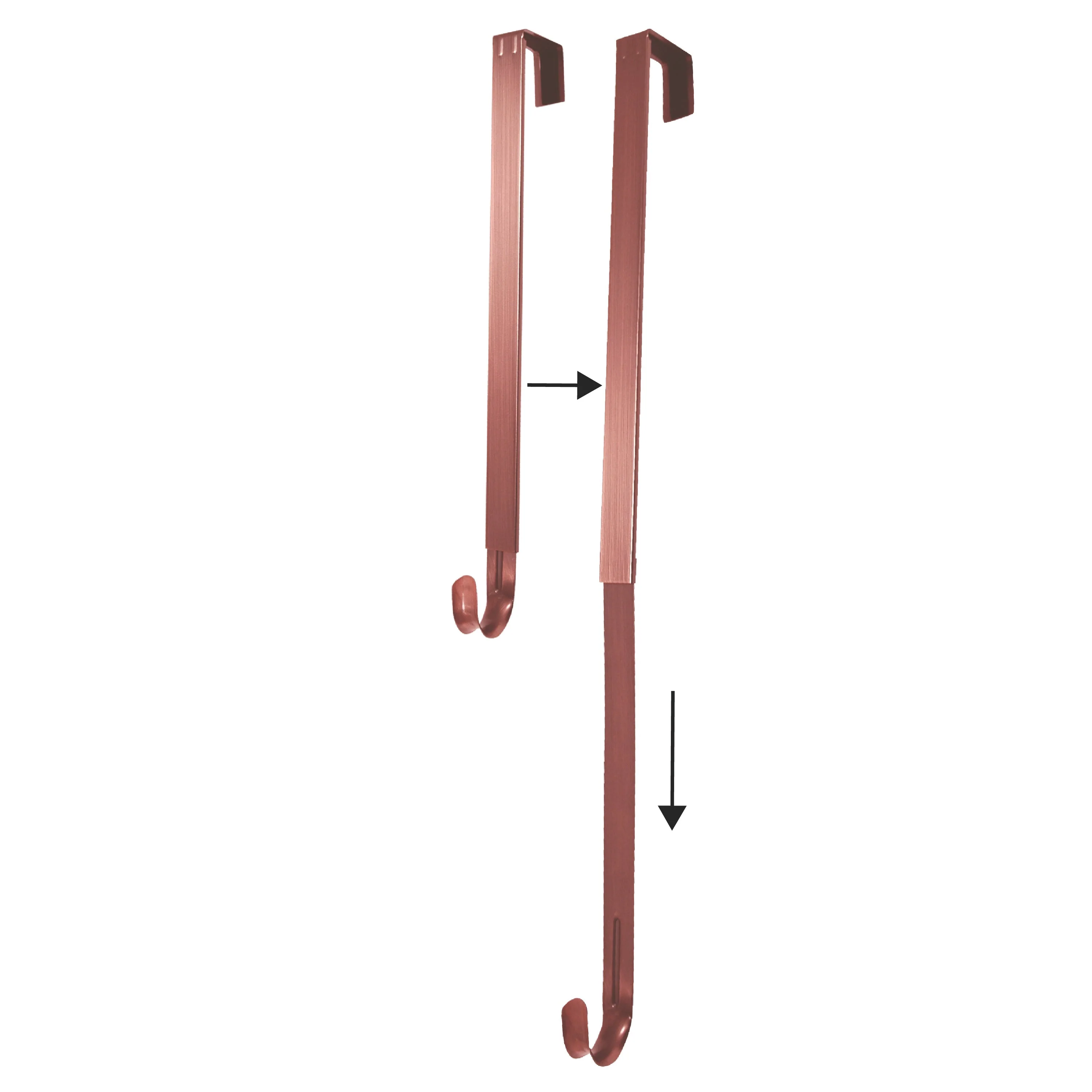 Adapt Adjustable Length Wreath Hanger - 2 Pack - Brushed Copper - Image 12