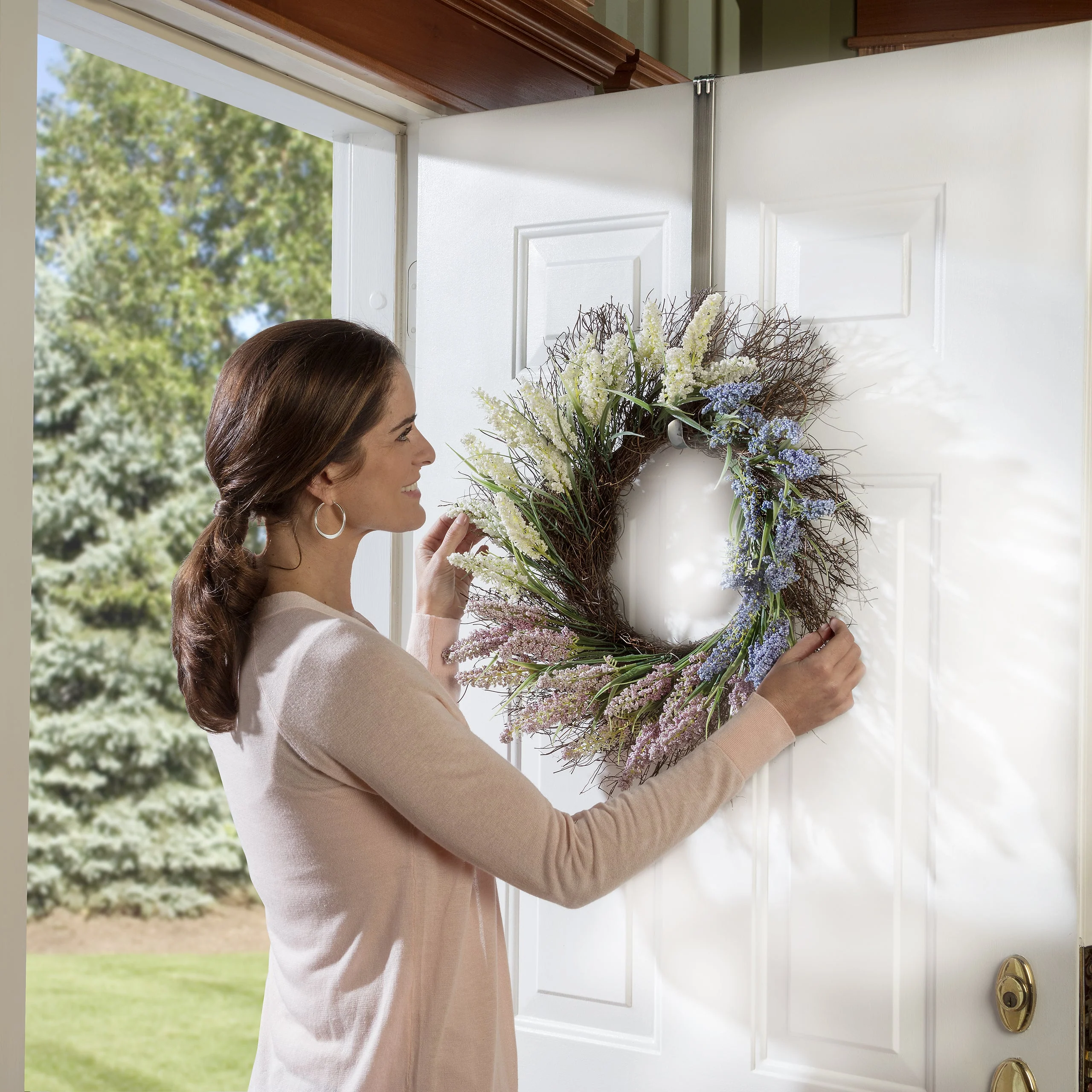 Adapt Adjustable Length Wreath Hanger - 2 Pack - Brushed Nickel - Image 7