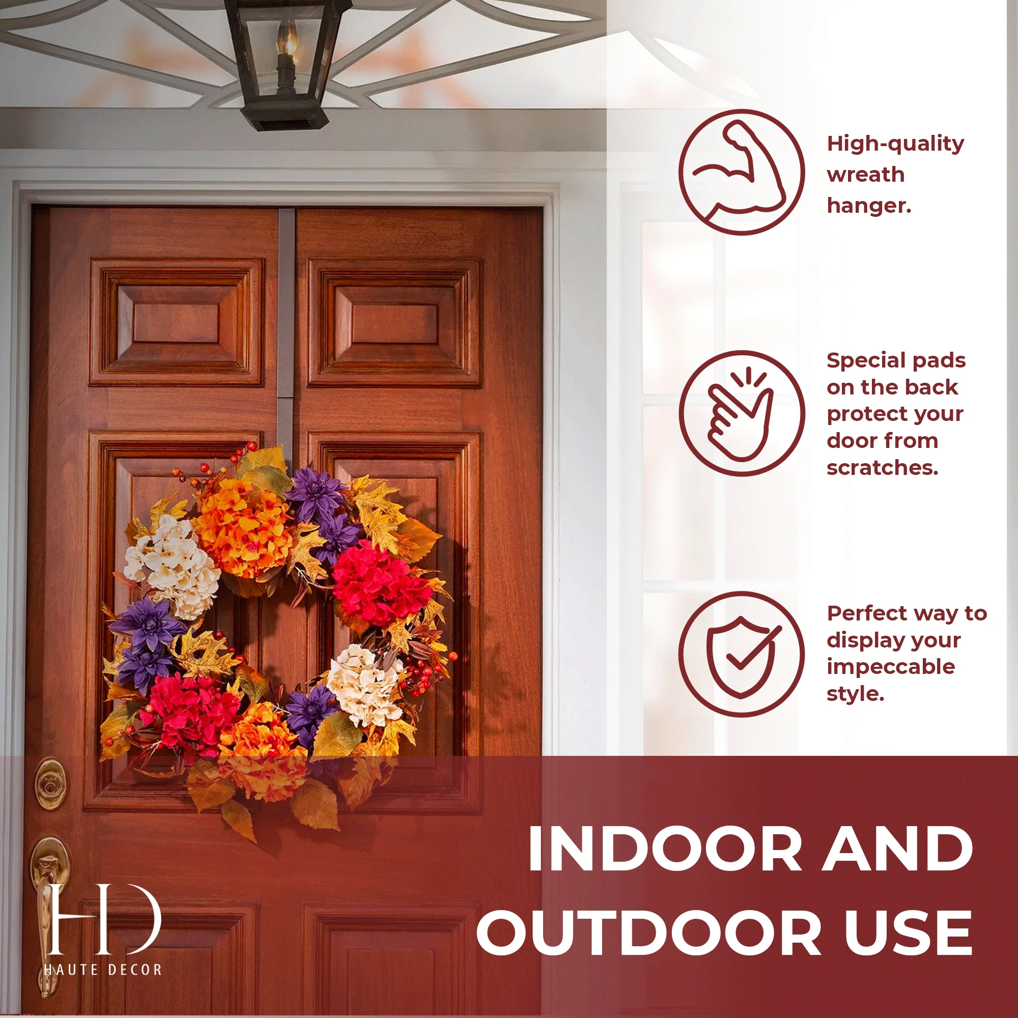 Adapt Adjustable Length Wreath Hanger - 2 Pack - Matte Brown - Image 4