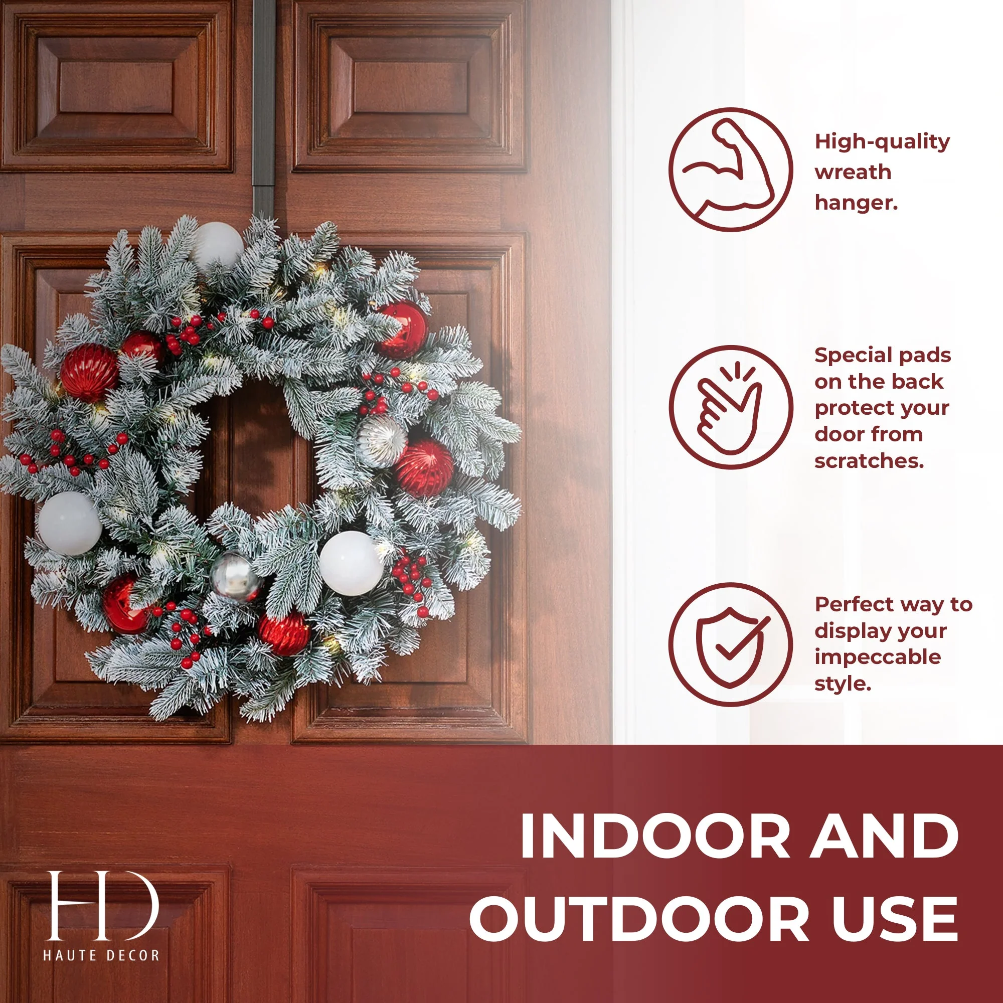 Adapt Adjustable Length Wreath Hanger - Brushed Nickel - Image 8