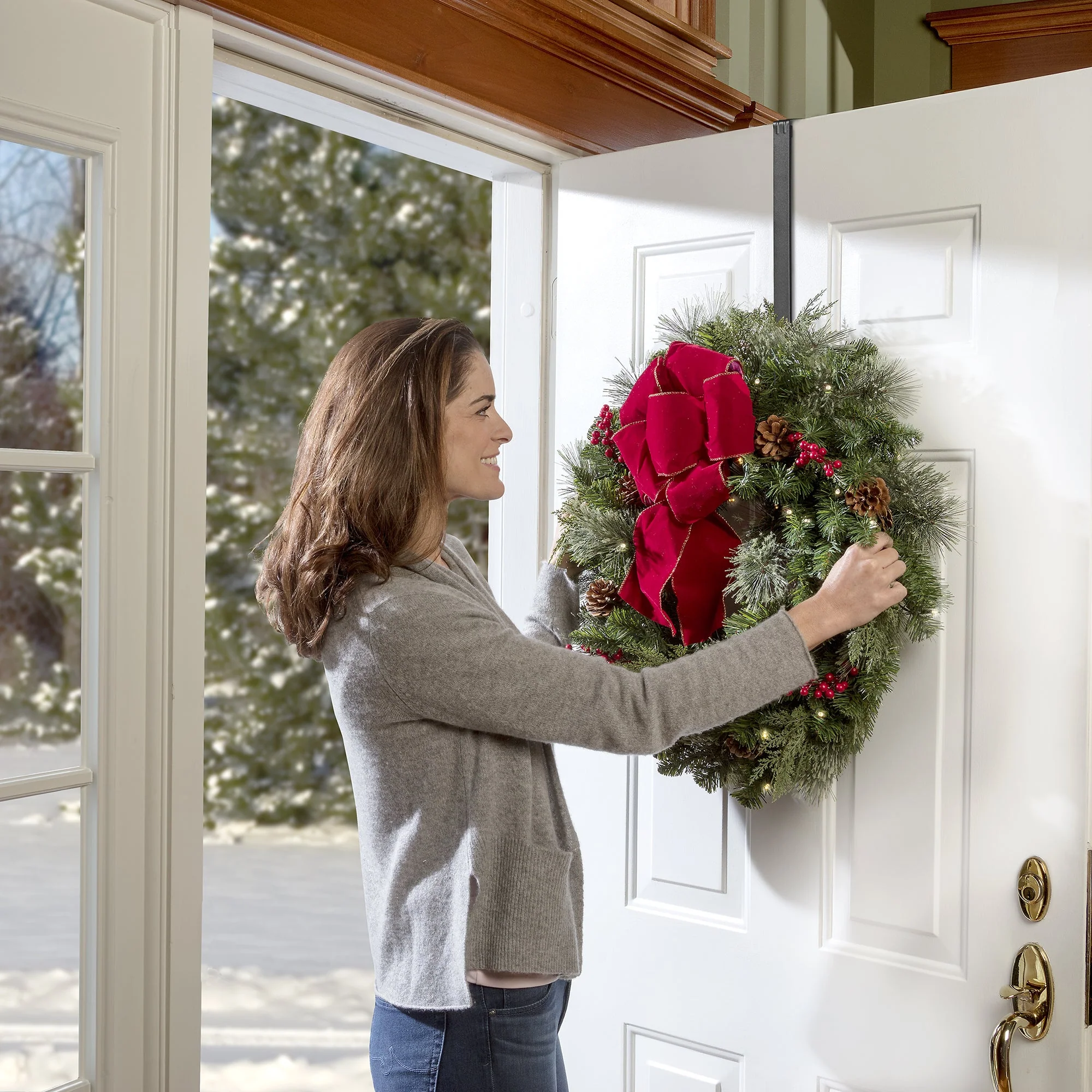 Adapt Adjustable Length Wreath Hanger - Matte Black - Image 4