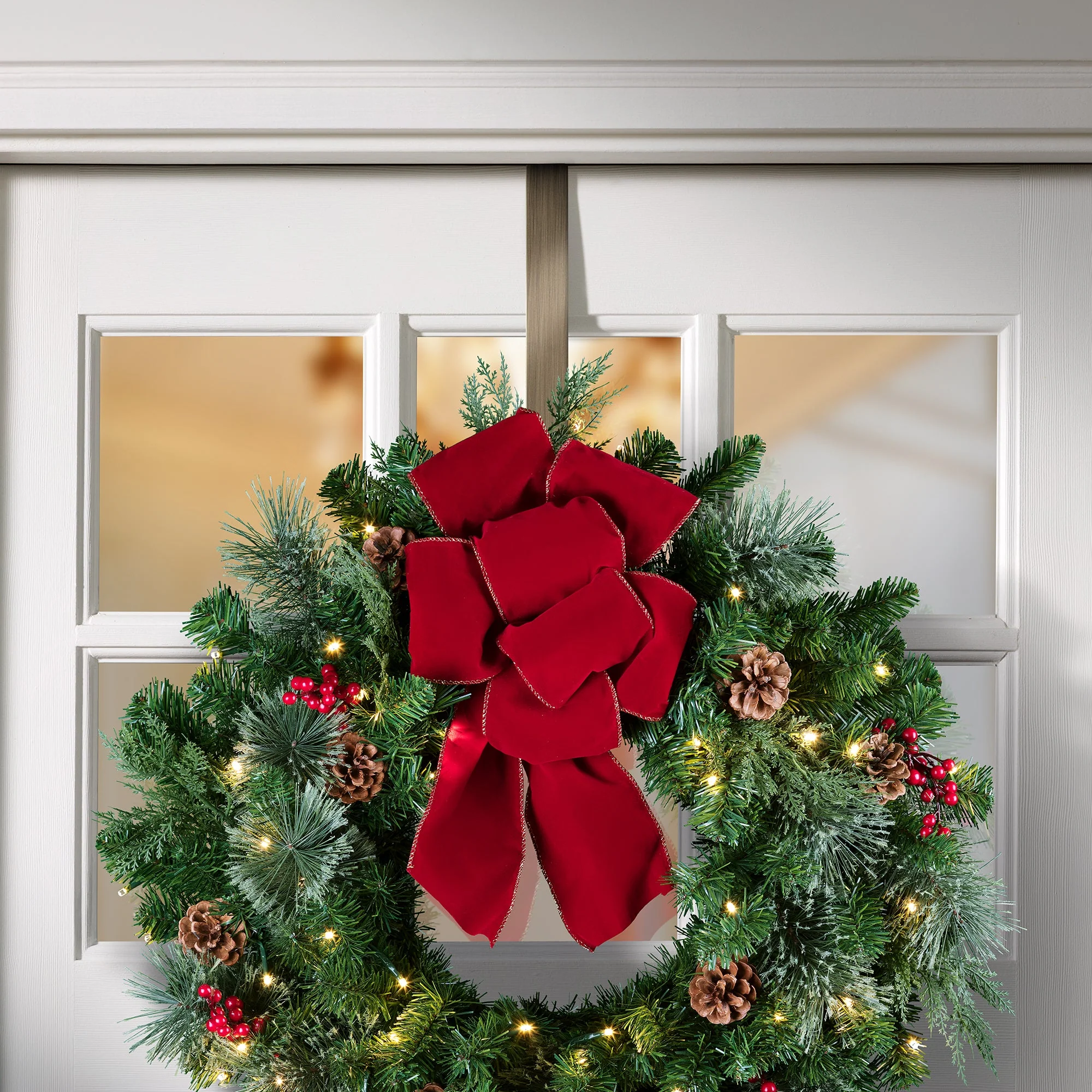 Adapt Adjustable Wreath Hanger, Top & Length Adjustable Version - Antique Brass - Image 5