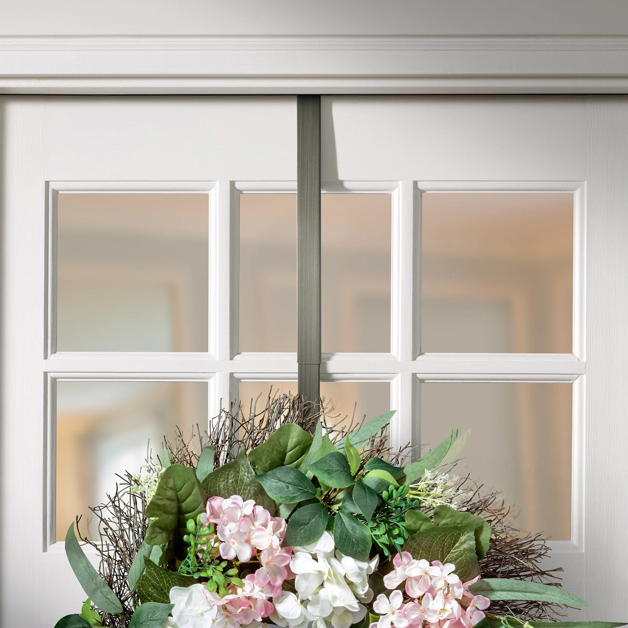 Adapt Adjustable Wreath Hanger, Top & Length Adjustable Version - Brushed Nickel - Image 3