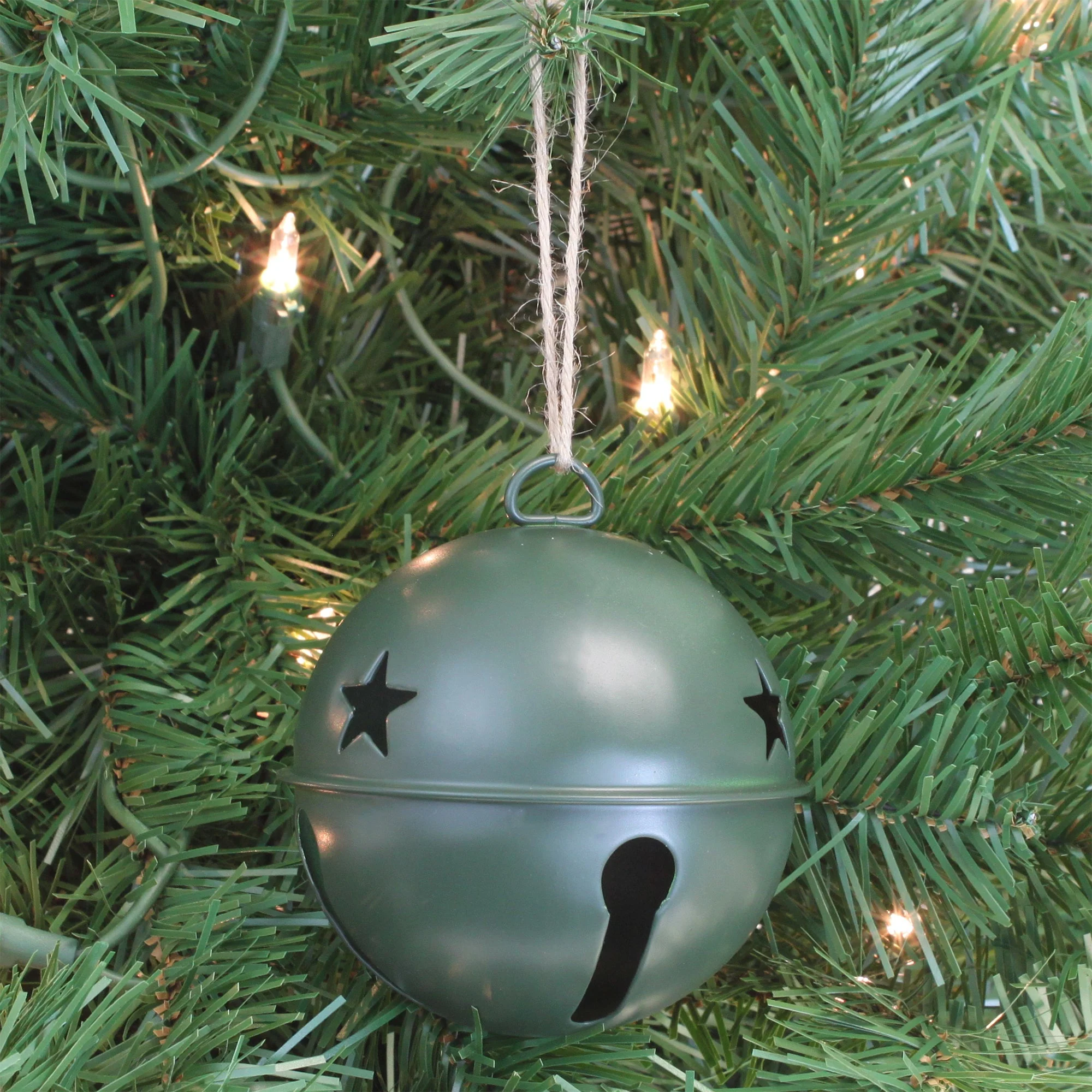 Jingle Bell Ornaments (large version) - 6 Pack - Green - Image 6
