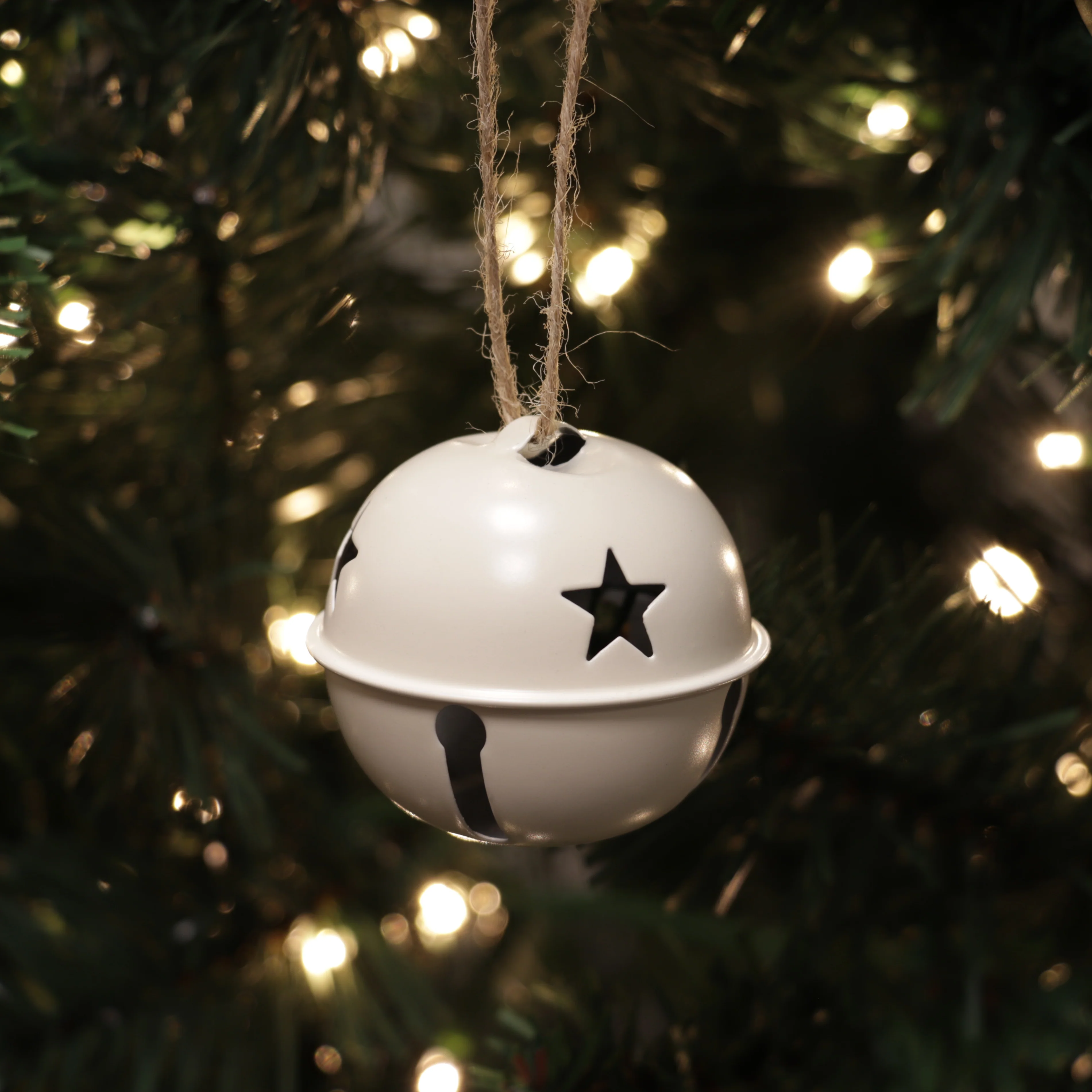 Jingle Bell Ornaments (small version) - 12 Pack - Ivory - Image 4