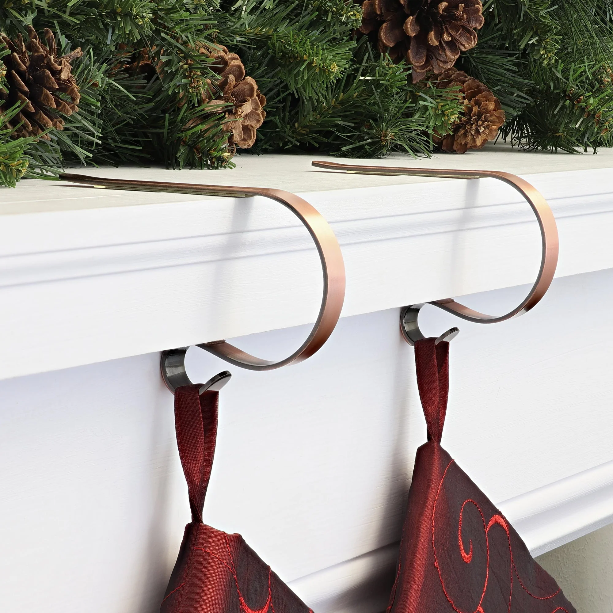 The Original MantleClip Stocking Holder - Brushed Copper - Image 4