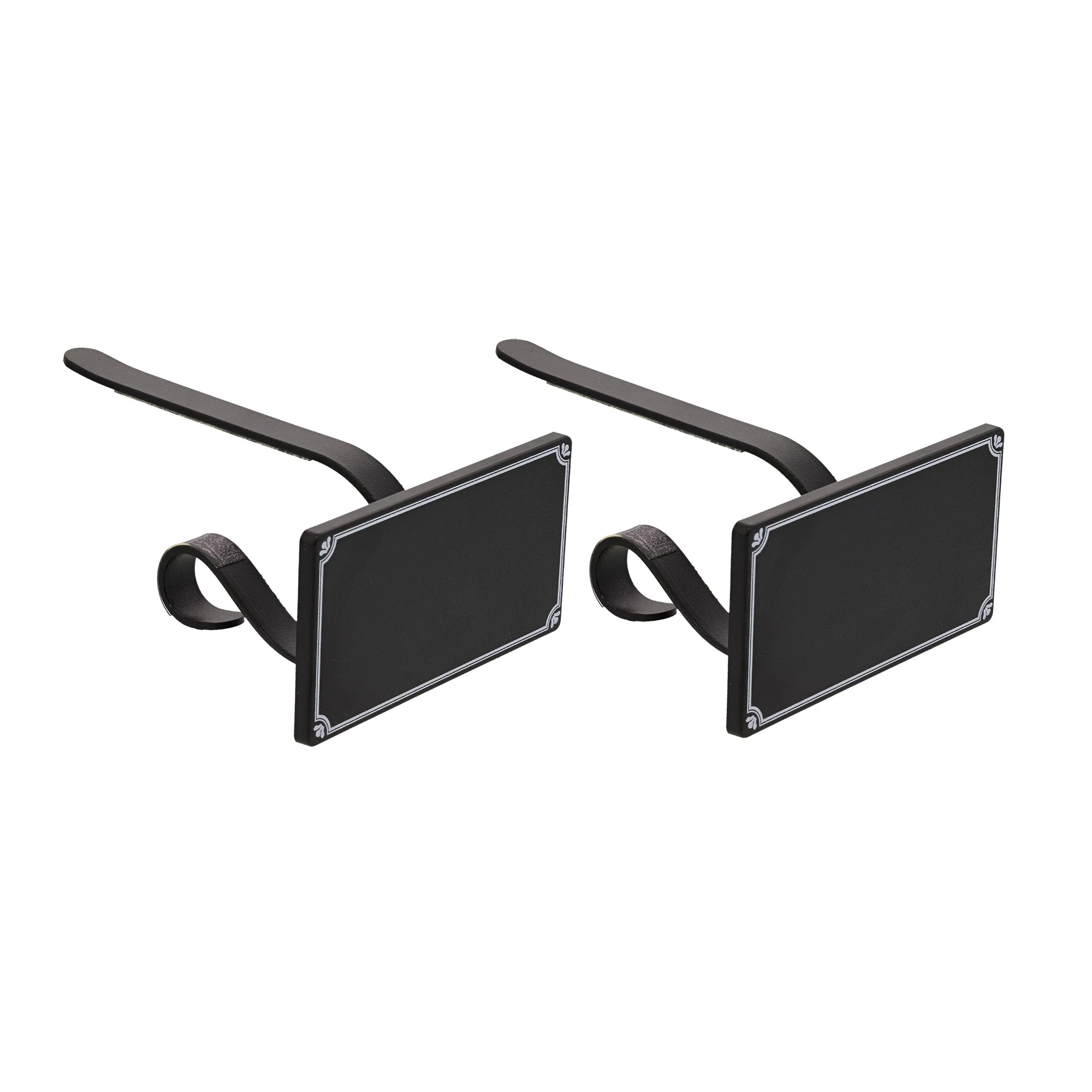 The Original MantleClip Stocking Holder with Chalkboards - Matte Black - Image 3
