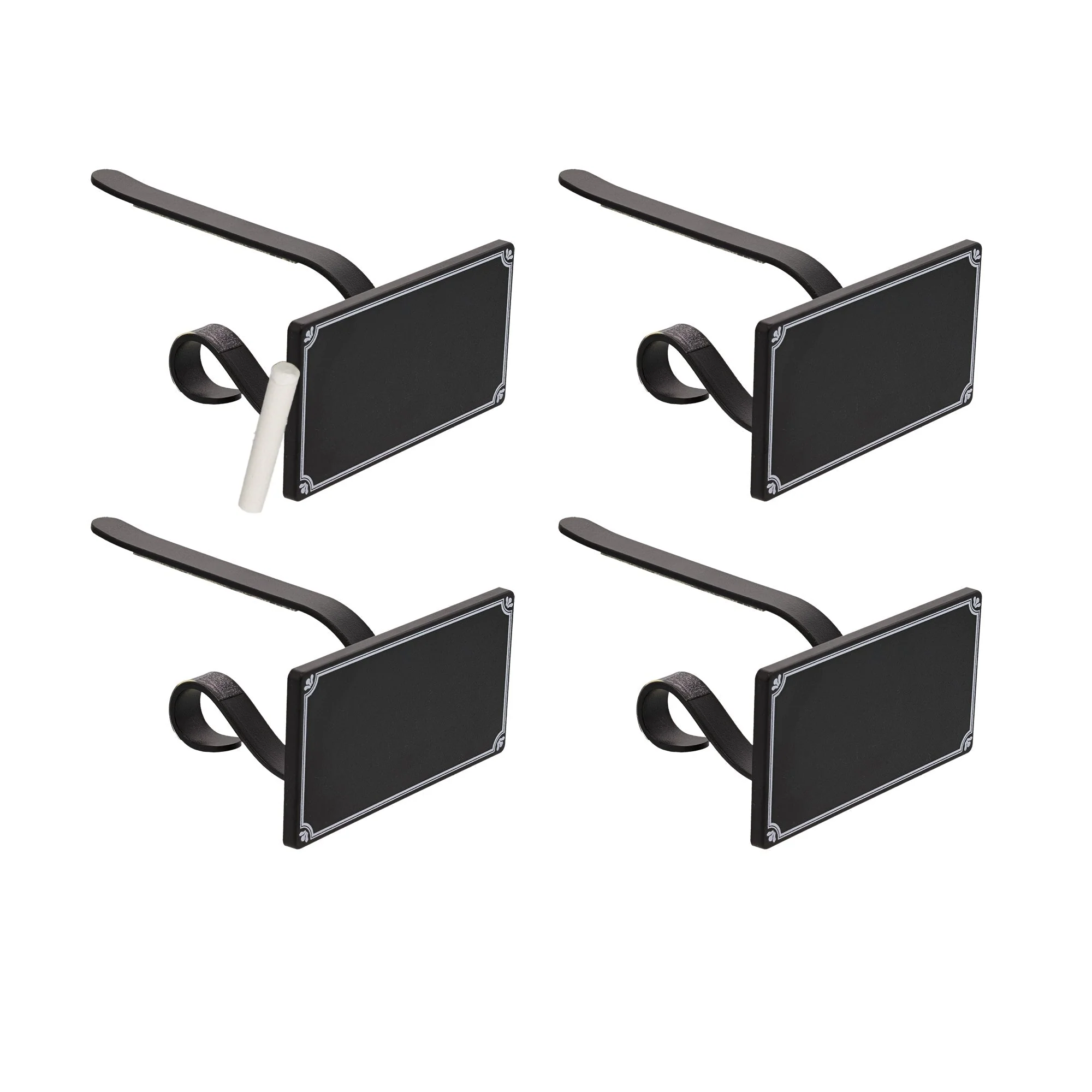 The Original MantleClip Stocking Holder with Chalkboards - Matte Black - Image 8
