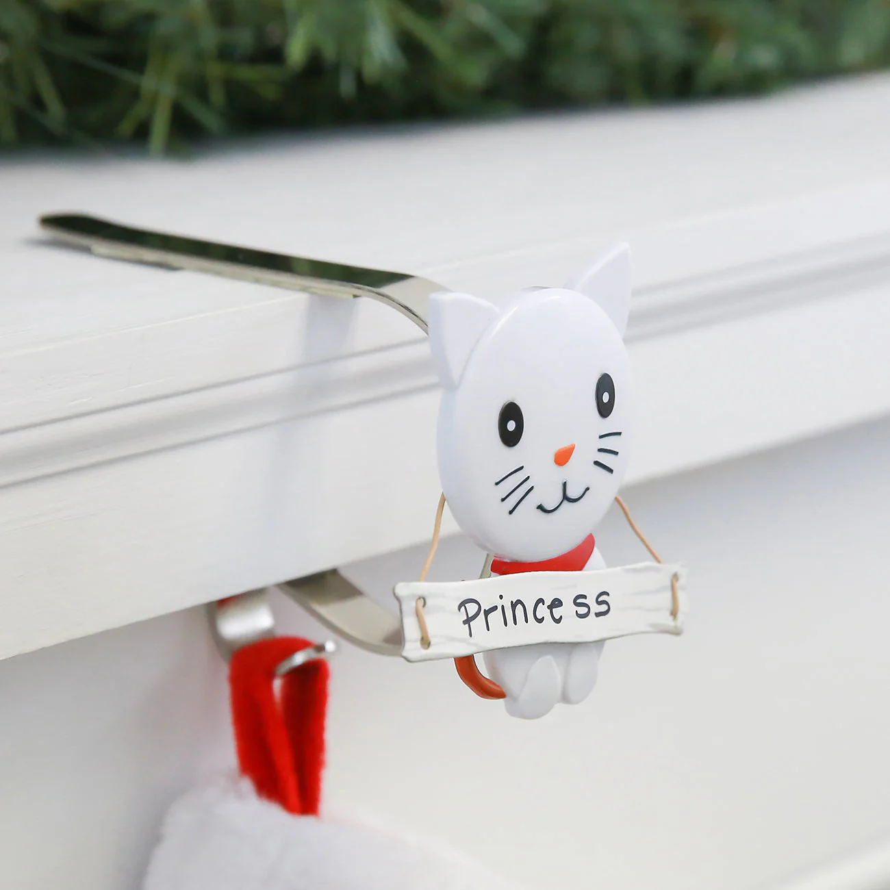 The Original MantleClip Stocking Holder with Snowman Family - Cat Icon - Image 4